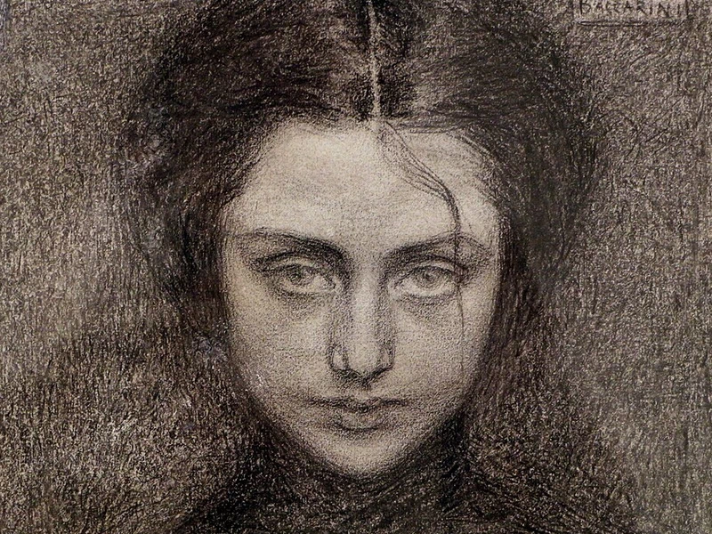 1882-Domenico Baccarini - Testa di donna (la bitta)